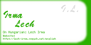 irma lech business card